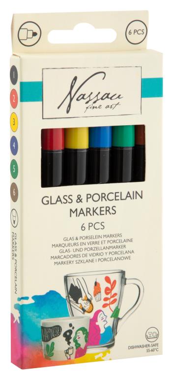 Nassau - Glass & porcelain markers (6 pcs)