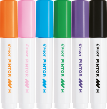 Pilot - Pintor Creative Marker box with 6 classic colors (Medium tip)
