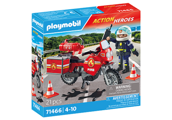 Playmobil - Fire Motorcycle & Oil Spill Incident