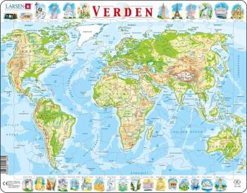 Larsen Puzzle - World map (80 pcs)