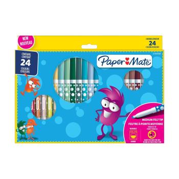 Paper Mate - Children's Colouring Felt Tip Pens 24-Blister