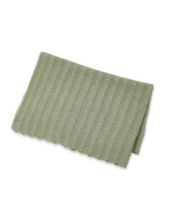 Smallstuff - Baby Blanket Fish Bone Knit Soft Green