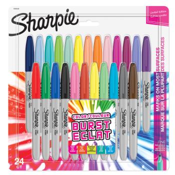Sharpie - Permanent Marker Fine Colour Burst 24-Blister
