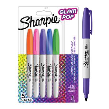 Sharpie - Permanent Marker Fine Glam Pop 5-Blister