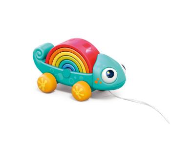 Kinder and Kids - Pulling animal, Rainbow chameleon with multi function