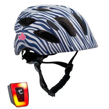 Crazy Safety - Stripes Bicycle Helmet - Dark Blu