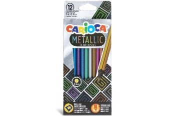Carioca - Metallic colored pencils, 12 pcs
