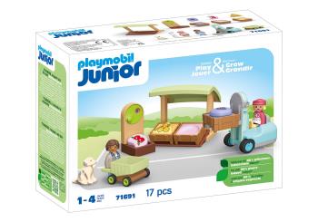 Playmobil - Junior: Organic Market Stall & Forklift