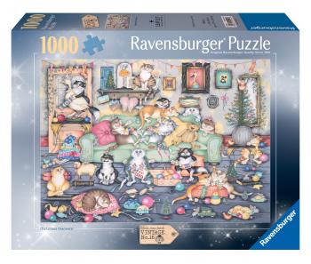 Ravensburger - Puzzle Crazy Cats Christmas Crackers 1000p