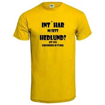 Int' har ni sett Hedlund? - L (T-shirt/Gul)