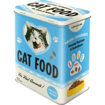 Plåtburk L Retro / Cat Food