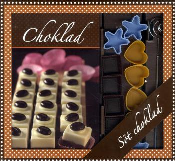 Choklad Box - Bok, 12 Pralinformar & Doppspiraler