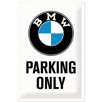 Plåtskylt Retro 20x30 cm / BMW Parking only