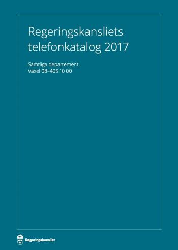 Regeringskansliets Telefonkatalog 2017