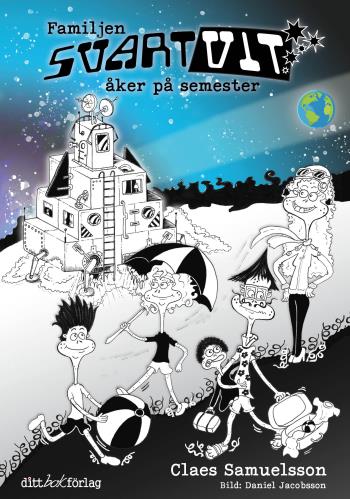 Familjen Svartvit Åker På Semester