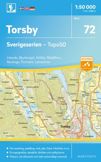 72 Torsby Sverigeserien Topo50 - Skala 1-50 000
