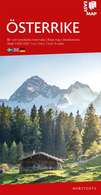 Österrike Easymap - Skala 1-300.000