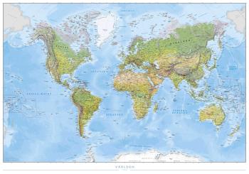 Världen Väggkarta Miljö, 1-41,4 Milj, I Papptub, Kartförlaget