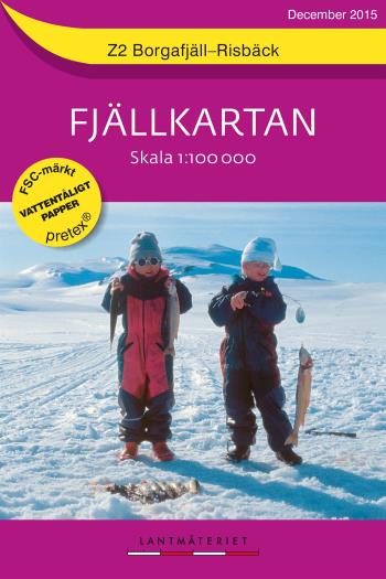 Z2 Borgafjäll-risbäck Fjällkartan - 1-100000