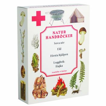 Naturhandböcker - Sova Ute, Eld, Första Hjälpen, Loggbok- Hajka