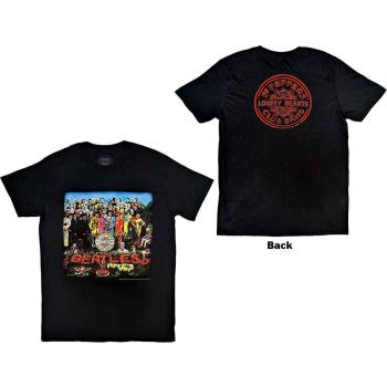 The Beatles: Unisex T-Shirt/Sgt Pepper (Back Print) (Large)