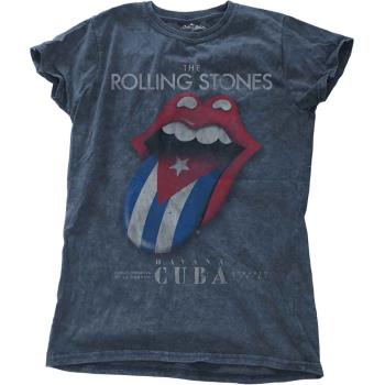 The Rolling Stones: Ladies T-Shirt/Havana Cuba (Wash Collection) (Small)