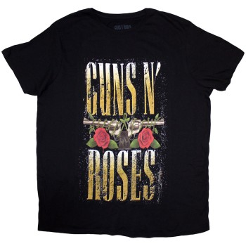 Guns N Roses: Guns N' Roses Ladies T-Shirt/Big Guns (Black) (Medium)