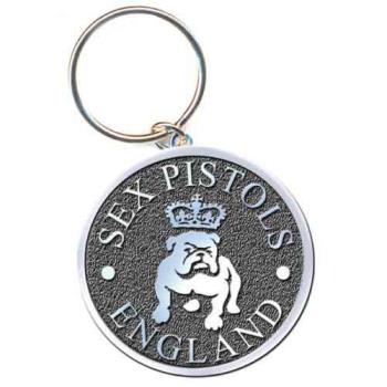 The Sex Pistols: Keychain/Bull Dog (Enamel In-fill)