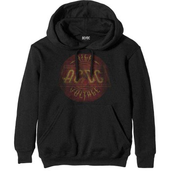 AC/DC: Unisex Pullover Hoodie/High Voltage Vintage (Black) (X-Large)