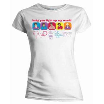 One Direction: Ladies T-Shirt/Line Drawing (Skinny Fit) (Medium)