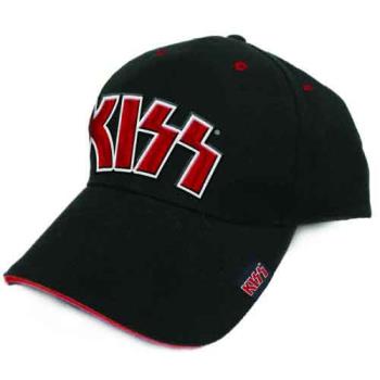 KISS: Unisex Baseball Cap/Red on White Logo