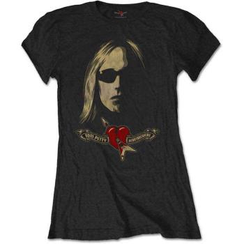 Tom Petty & The Heartbreakers: Ladies T-Shirt/Shades & Logo (Soft Hand Inks) (X-Large)