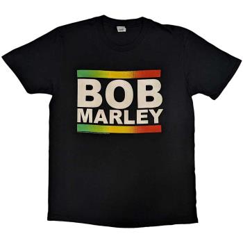 Bob Marley: Unisex T-Shirt/Rasta Band Block (Small)
