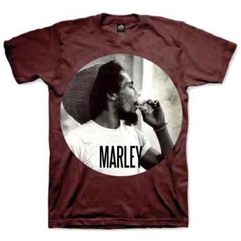 Bob Marley: Unisex T-Shirt/Smokin Circle (Medium)