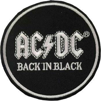 AC/DC: Standard Woven Patch/Back In Black Circle