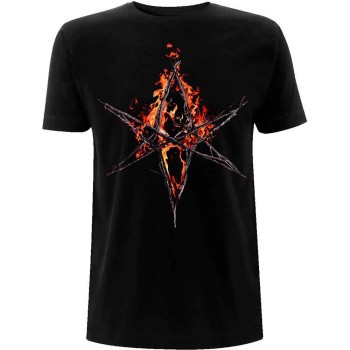 Bring Me The Horizon: Unisex T-Shirt/Flaming Hex (Black) (XX-Large)