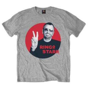 Ringo Starr: Unisex T-Shirt/Peace Red Circle (X-Large)