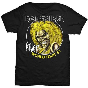 Iron Maiden: Unisex T-Shirt/Killer World Tour 81 (Medium)