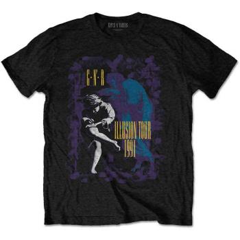 Guns N Roses: Guns N' Roses Unisex T-Shirt/Illusion Tour '91 (Medium)