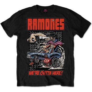 Ramones: Unisex T-Shirt/Outta Here (Small)