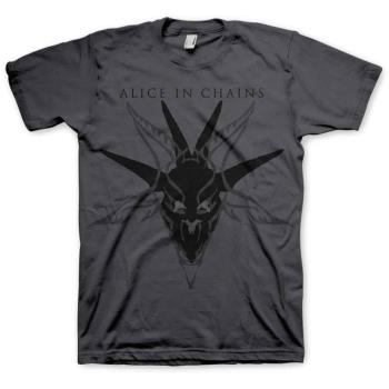 Alice In Chains: Unisex T-Shirt/Black Skull (Medium)