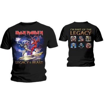 Iron Maiden: Unisex T-Shirt/Legacy Beast Fight (Back Print) (Large)