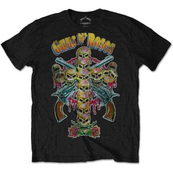 Guns N Roses: Guns N' Roses Unisex T-Shirt/Skull Cross 80s (Large)