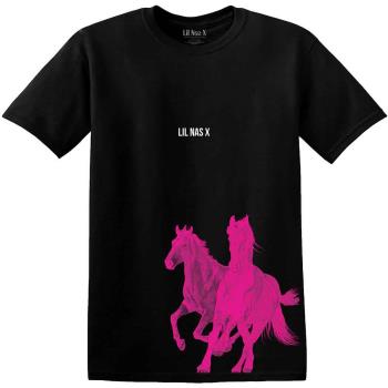 Lil Nas X: Unisex T-Shirt/Pink Horses (Small)