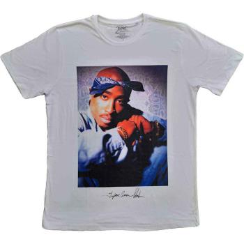 Tupac: Unisex T-Shirt/Blue Bandana (Medium)