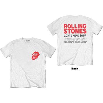 The Rolling Stones: Unisex T-Shirt/Goat Head Soup Tracklist (Back Print) (Large)
