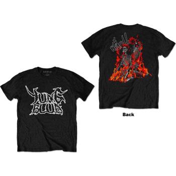 Yungblud: Unisex T-Shirt/Weird Flaming Skeletons (Back Print) (X-Large)