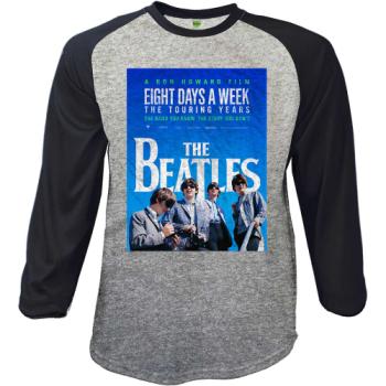 The Beatles: Unisex Raglan T-Shirt/8 Days a Week Movie Poster (Large)