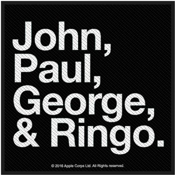 The Beatles: Standard Patch/Jon, Paul, George & Ringo