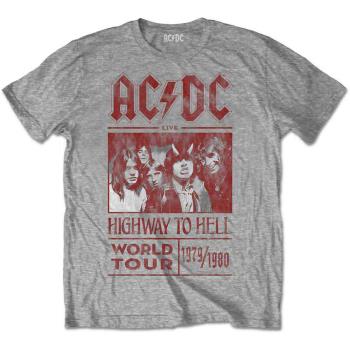 AC/DC: Unisex T-Shirt/Highway to Hell World Tour 1979/1980 (Large)